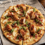 HOT HONEY PEAR & cRISPYY CHICKEN FLATBREAD