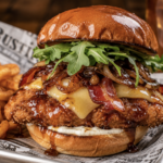 maple bourban bacon chicken sandwich